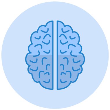 Beyin. Web simgesi basit illüstrasyon