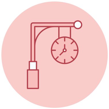 Sokak saat, vektör çizim