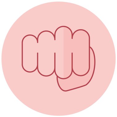 İnsan yumruk vektör simgesi işareti ve simgesi