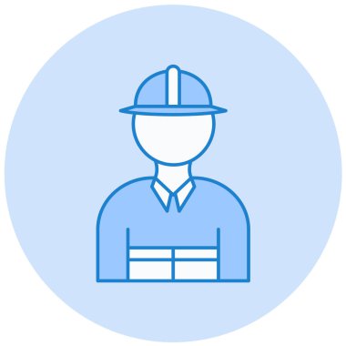 İnşaat işçisi ikonu. Web için basit miğfer vektör simgeleri çizimi