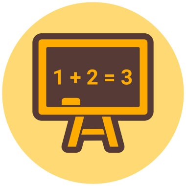 Tahtadaki matematik. Web simgesi basit illüstrasyon