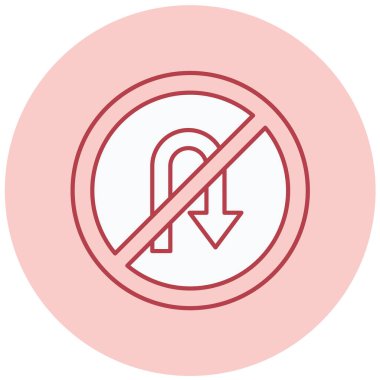 Beyaz arkaplanda hiçbir sağ döndürme simgesi izole edilmedi. vektör illüstrasyonu