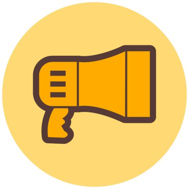 Megafon. Web simgesi basit illüstrasyon