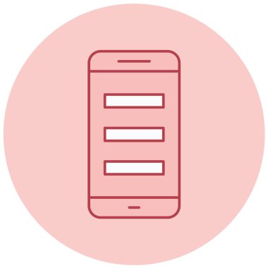 Cep telefonu simgesi, vektör illüstrasyonu