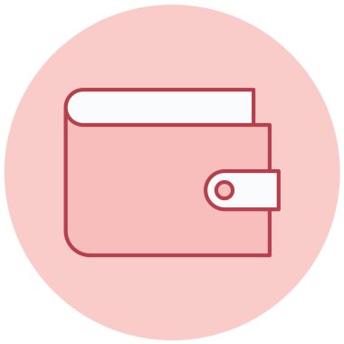 Cüzdan. Web simgesi basit illüstrasyon