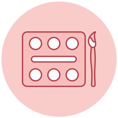 Web simgesini basit illüstrasyonla boyar