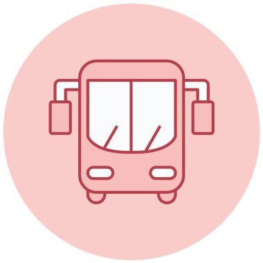 Otobüs. Web simgesi basit illüstrasyon