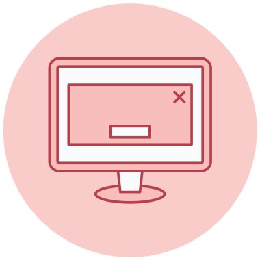 Bilgisayar. Web simgesi basit illüstrasyon