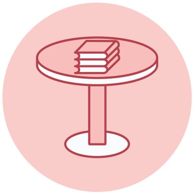 Masa simgesi. Web için vektör simgelerinin özet çizimi