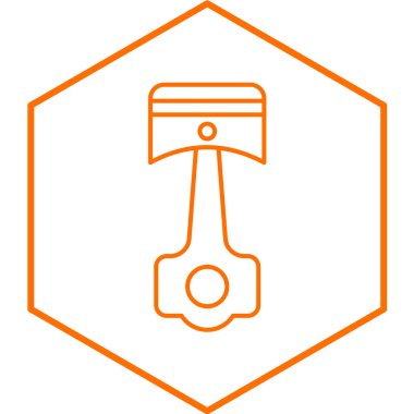 Piston basit simgesi, vektör illüstrasyonu