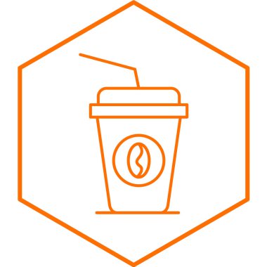 Kahve fincanı ikonu. Web için bira içecek vektör simgelerinin ana hatları