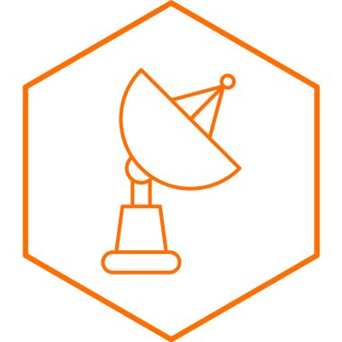 uydu anten simgesi, vektör illüstrasyonu