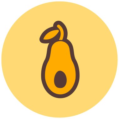 Papaya. Web simgesi basit illüstrasyon