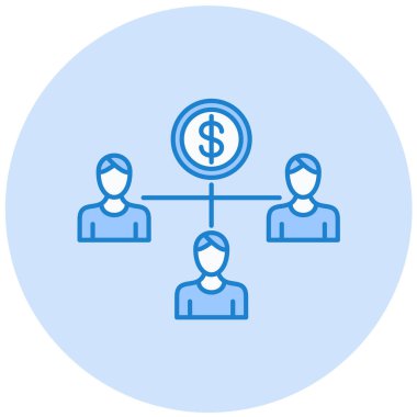 İş insanlarının vektör illüstrasyonu düz simge