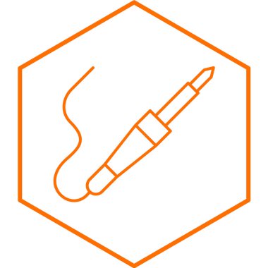 Modern b 'nin vektör çizimi tornavida simgesinden yoksun