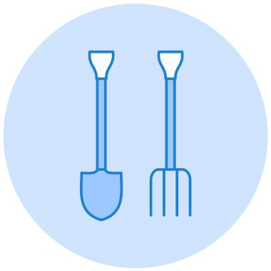 Yaba ve kürek simgesinin vektör çizimi 