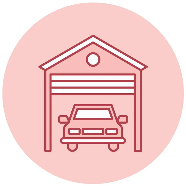 Auto Garage Vector Pictogram — Stockvector