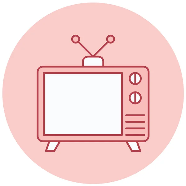 Televisión Icono Web Ilustración Simple — Vector de stock