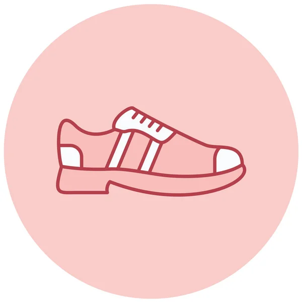 Sneaker Icona Piatta Illustrazione Vettoriale — Vettoriale Stock