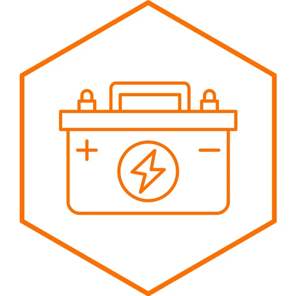 Auto Batterij Eenvoudige Pictogram Vector Illustratie — Stockvector