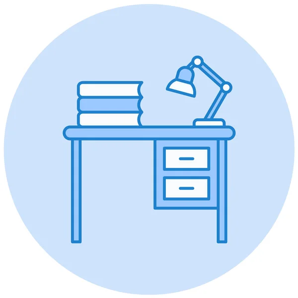 Schreibtisch Web Symbol Einfache Illustration — Stockvektor