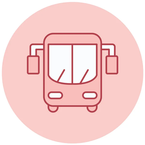 Bus Web Icoon Eenvoudige Illustratie — Stockvector