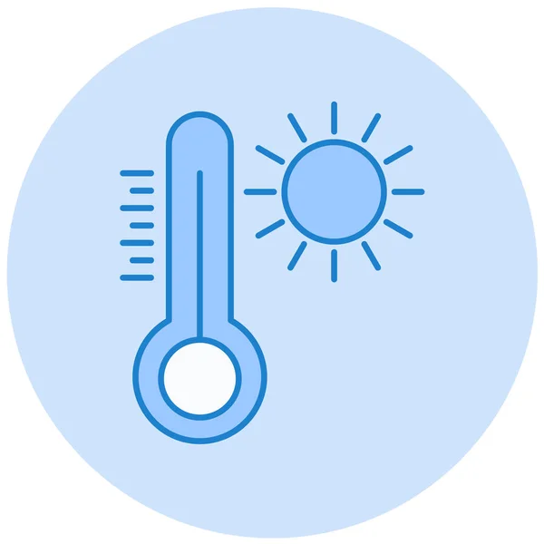 Thermometer Web Ikone Einfaches Design — Stockvektor