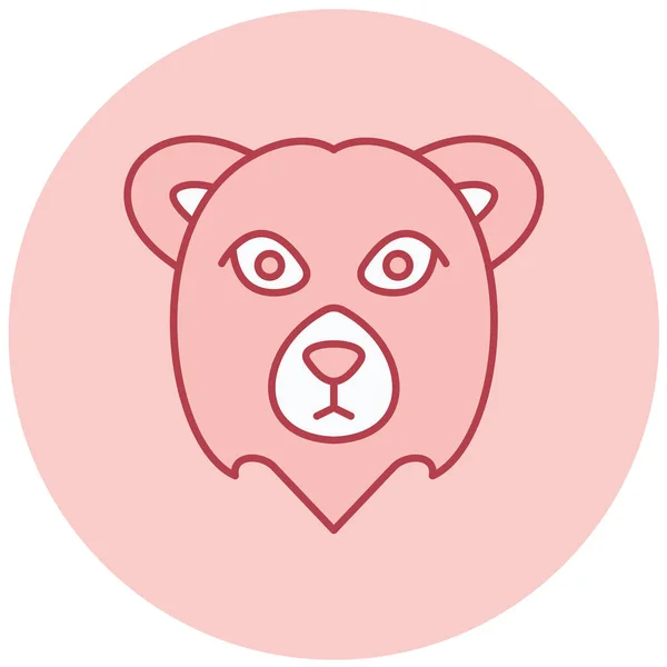 Bear Flat Vector Icon — Stock Vector