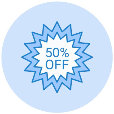 İndirim simgesi, vektör illüstrasyonu