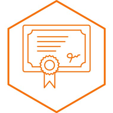 Moda biçimi izole edilmiş arkaplan sertifika simgesi