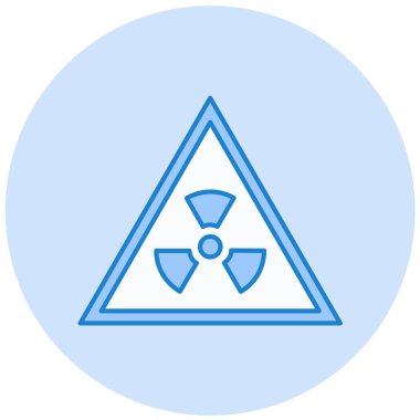 Kişisel ve ticari kullanım için nükleer tehlike simgesi...