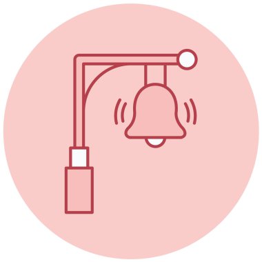 Alarm çanı simgesi vektör illüstrasyonu