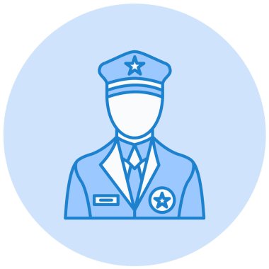 polis simgesi vektör illüstrasyonu