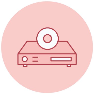 CD mi? Web simgesi basit illüstrasyon