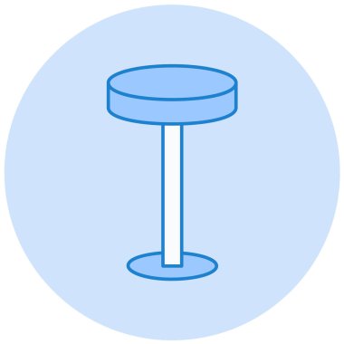 Masa lambası ikonu. Web tasarımı için sandalye vektör sembolünün basit çizimi