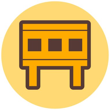 Otobüs. Web simgesi basit illüstrasyon