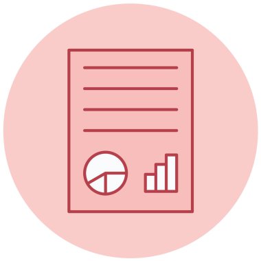 Rapor ver. Web simgesi basit illüstrasyon