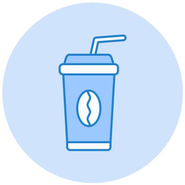 Soda simgesi, kahve ve içecek vektör tasarımı