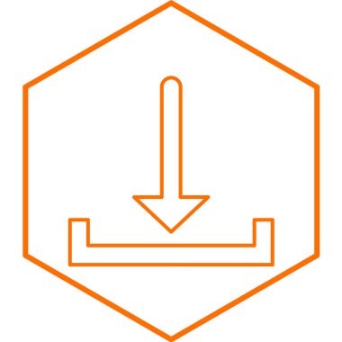 Ok simgesini indir. vektör illüstrasyonu