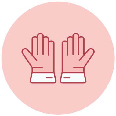 Eldiven. Web simgesi basit illüstrasyon