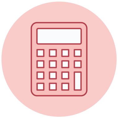 Hesap makinesi. Web simgesi basit illüstrasyon