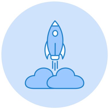 roket fırlatma basit vektör çizimi