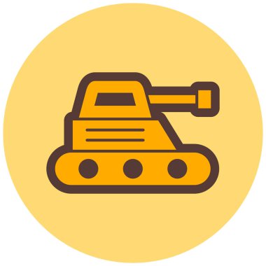 Tank simgesi, vektör illüstrasyonu basit tasarım