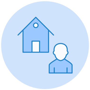 Ev. Web simgesi basit illüstrasyon