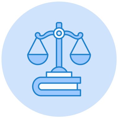 Adalet. Web simgesi basit illüstrasyon