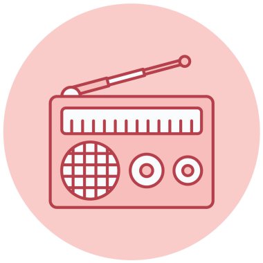 Radyo. Web simgesi basit tasarım