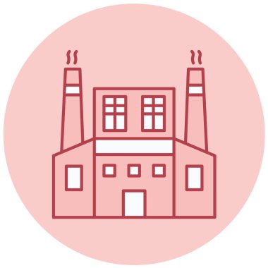 Fabrika. Web simgesi basit illüstrasyon