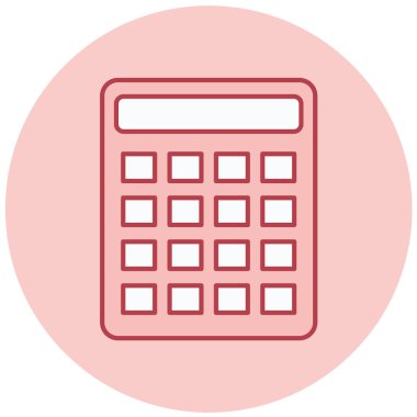 Hesap makinesi. Web simgesi basit illüstrasyon