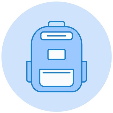 Sırt çantası. Web simgesi basit illüstrasyon