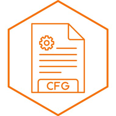 CFG basit simge, vektör illüstrasyonu